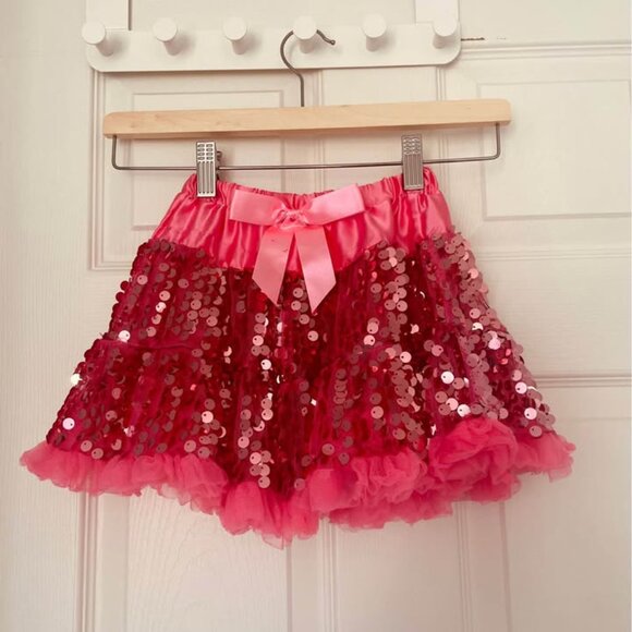 Great Pretenders Other - Great Pretenders Sequin Pink Skirt size 4-7T